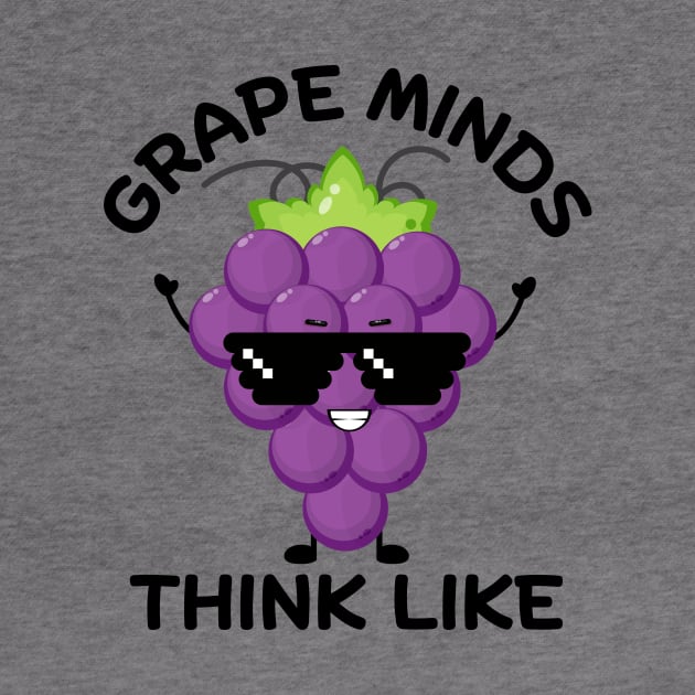 Grape Minds Think Alike | Grapes Pun by Allthingspunny